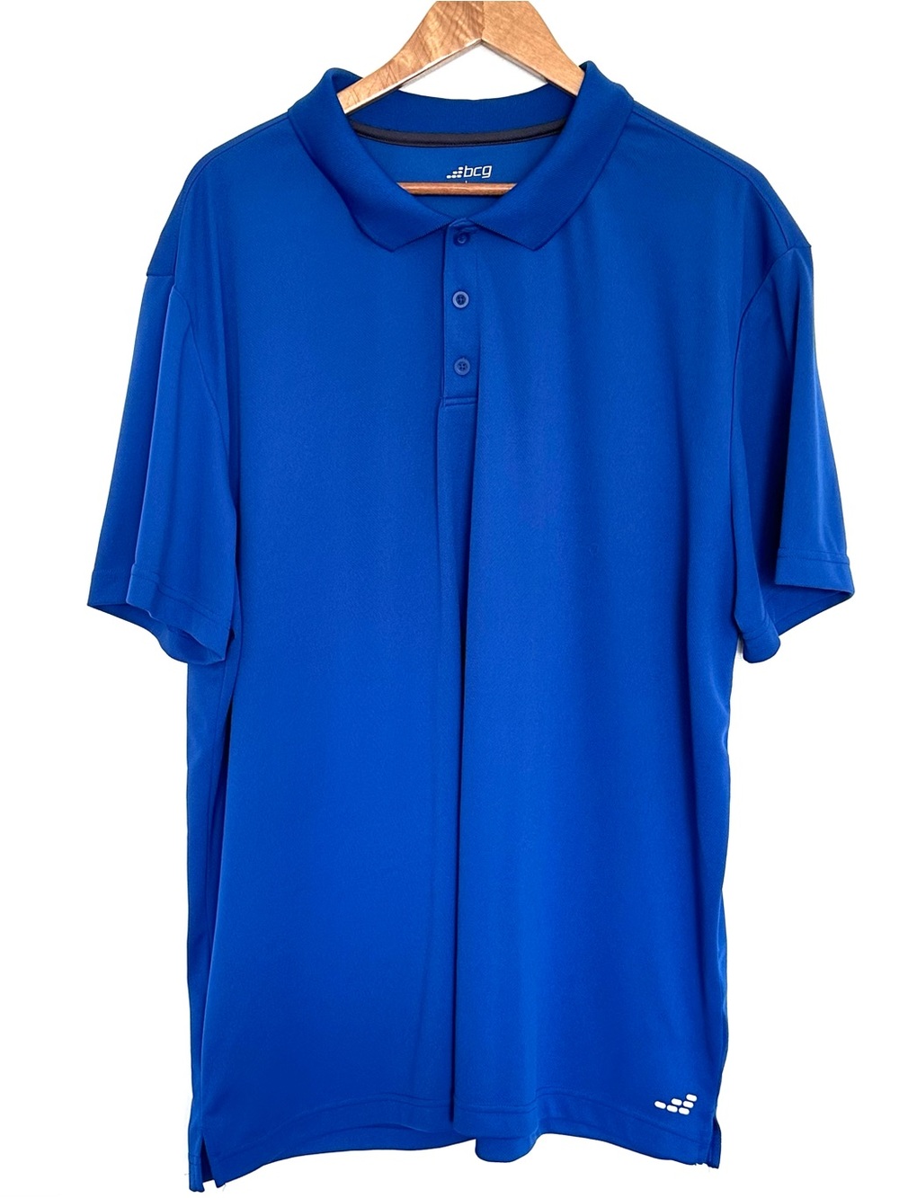 BCG Polo Shirt Men’s 3XL Blue Shorts Sleeve Lightweight Collared Top
